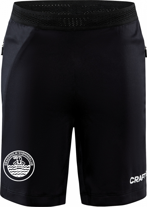 Craft - Dragsholm Svømmeklub Shorts W. Pockets Kids - Black